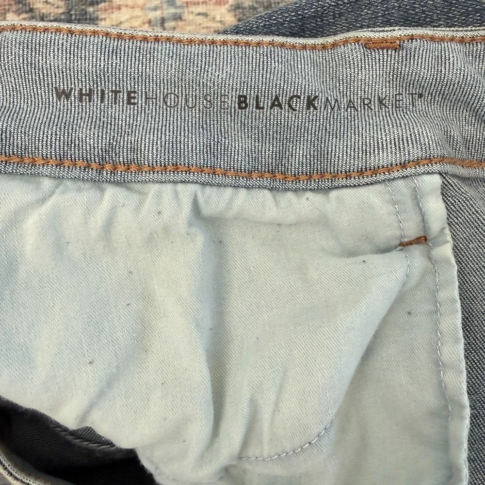 White House Black Market Everyday Soft Skinny Ankle Jean 16 Curvy Beaded - Picture 5 of 12